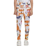 Cute Colorful Owl Cartoon Seamless Pattern Kids  Skirted Pants