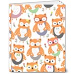 Cute Colorful Owl Cartoon Seamless Pattern 8  x 10  Softcover Notebook