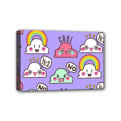 Cloud Seamless Pattern Mini Canvas 6  x 4  (Stretched) from ArtsNow.com