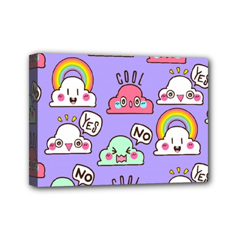 Cloud Seamless Pattern Mini Canvas 7  x 5  (Stretched) from ArtsNow.com