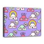 Cloud Seamless Pattern Canvas 16  x 12  (Stretched)