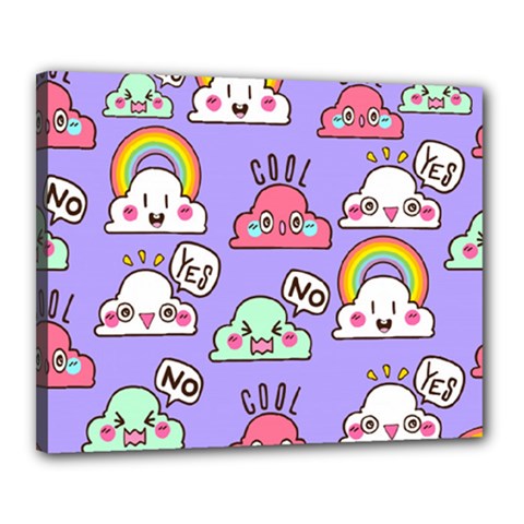 Cloud Seamless Pattern Canvas 20  x 16  (Stretched) from ArtsNow.com