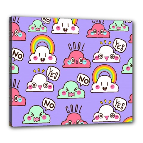 Cloud Seamless Pattern Canvas 24  x 20  (Stretched) from ArtsNow.com