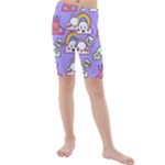 Cloud Seamless Pattern Kids  Mid Length Swim Shorts