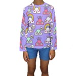 Cloud Seamless Pattern Kids  Long Sleeve Swimwear