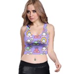 Cloud Seamless Pattern Racer Back Crop Top