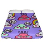 Cloud Seamless Pattern Fitted Sheet (Queen Size)