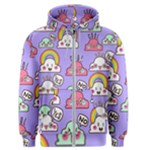 Cloud Seamless Pattern Men s Zipper Hoodie