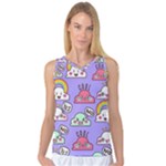 Cloud Seamless Pattern Women s Basketball Tank Top