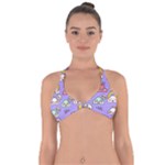 Cloud Seamless Pattern Halter Neck Bikini Top