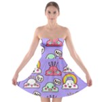 Cloud Seamless Pattern Strapless Bra Top Dress