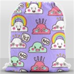 Cloud Seamless Pattern Drawstring Bag (Large)