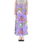 Cloud Seamless Pattern Full Length Maxi Skirt