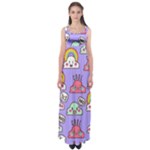 Cloud Seamless Pattern Empire Waist Maxi Dress