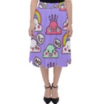 Cloud Seamless Pattern Classic Midi Skirt