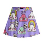 Cloud Seamless Pattern Mini Flare Skirt