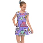 Cloud Seamless Pattern Kids  Cap Sleeve Dress
