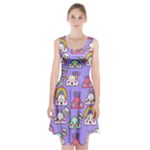 Cloud Seamless Pattern Racerback Midi Dress