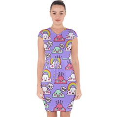 Capsleeve Drawstring Dress  