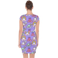 Capsleeve Drawstring Dress  