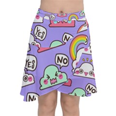 Chiffon Wrap Front Skirt 
