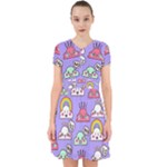 Cloud Seamless Pattern Adorable in Chiffon Dress