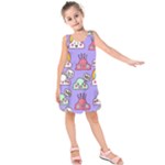 Cloud Seamless Pattern Kids  Sleeveless Dress