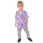 Cloud Seamless Pattern Kids  Raglan T-Shirt