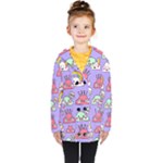 Cloud Seamless Pattern Kids  Double Breasted Button Coat