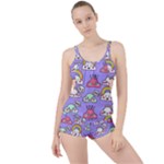 Cloud Seamless Pattern Boyleg Tankini Set 