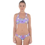 Cloud Seamless Pattern Cross Back Hipster Bikini Set