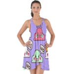 Cloud Seamless Pattern Show Some Back Chiffon Dress