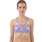 Cloud Seamless Pattern Back Web Sports Bra