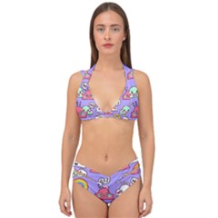 Double Strap Halter Bikini Set 