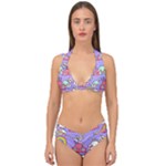 Cloud Seamless Pattern Double Strap Halter Bikini Set