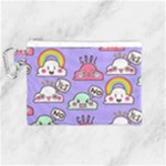 Cloud Seamless Pattern Canvas Cosmetic Bag (Medium)