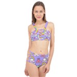 Cloud Seamless Pattern Cage Up Bikini Set