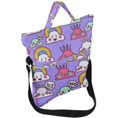 Fold Over Handle Tote Bag 