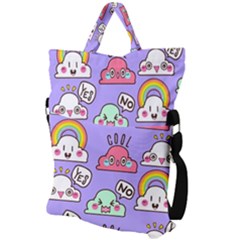 Fold Over Handle Tote Bag 