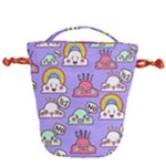 Cloud Seamless Pattern Drawstring Bucket Bag