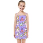 Cloud Seamless Pattern Kids  Summer Sun Dress