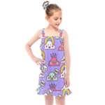 Cloud Seamless Pattern Kids  Overall Dress