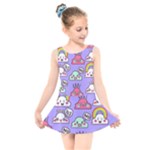 Cloud Seamless Pattern Kids  Skater Dress Swimsuit