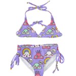 Cloud Seamless Pattern Kids  Classic Bikini Set