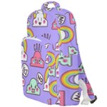 Cloud Seamless Pattern Double Compartment Backpack