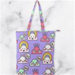Cloud Seamless Pattern Double Zip Up Tote Bag