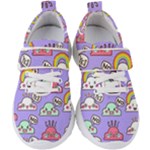 Cloud Seamless Pattern Kids  Velcro Strap Shoes