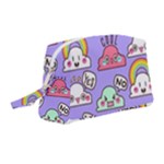 Cloud Seamless Pattern Wristlet Pouch Bag (Medium)