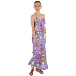Cloud Seamless Pattern Cami Maxi Ruffle Chiffon Dress