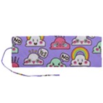 Cloud Seamless Pattern Roll Up Canvas Pencil Holder (M)